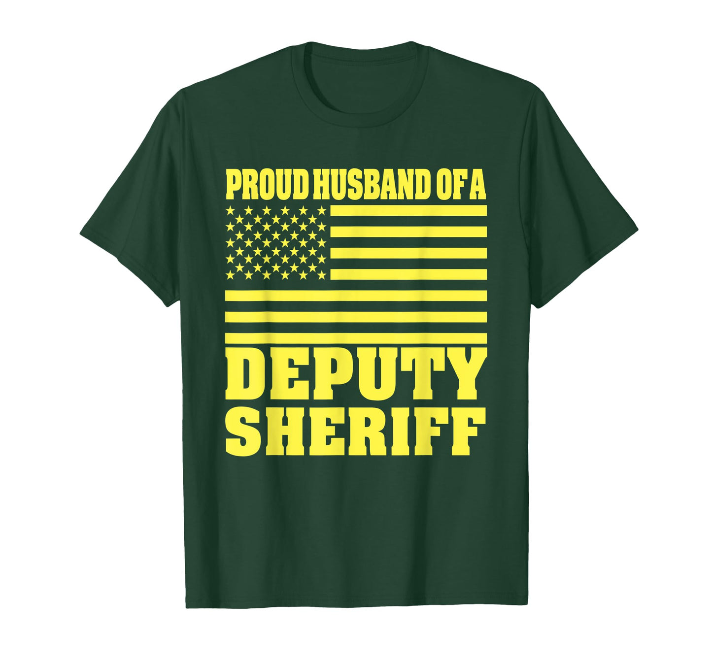 Proud Husband Of A Deputy Sheriff American Flag T-Shirt for Women Men
