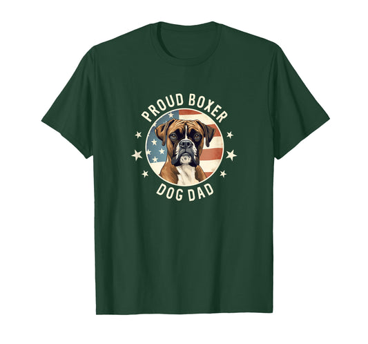 Boxer Dog Gifts for Men, Proud Boxer Dog Dad T-Shirt