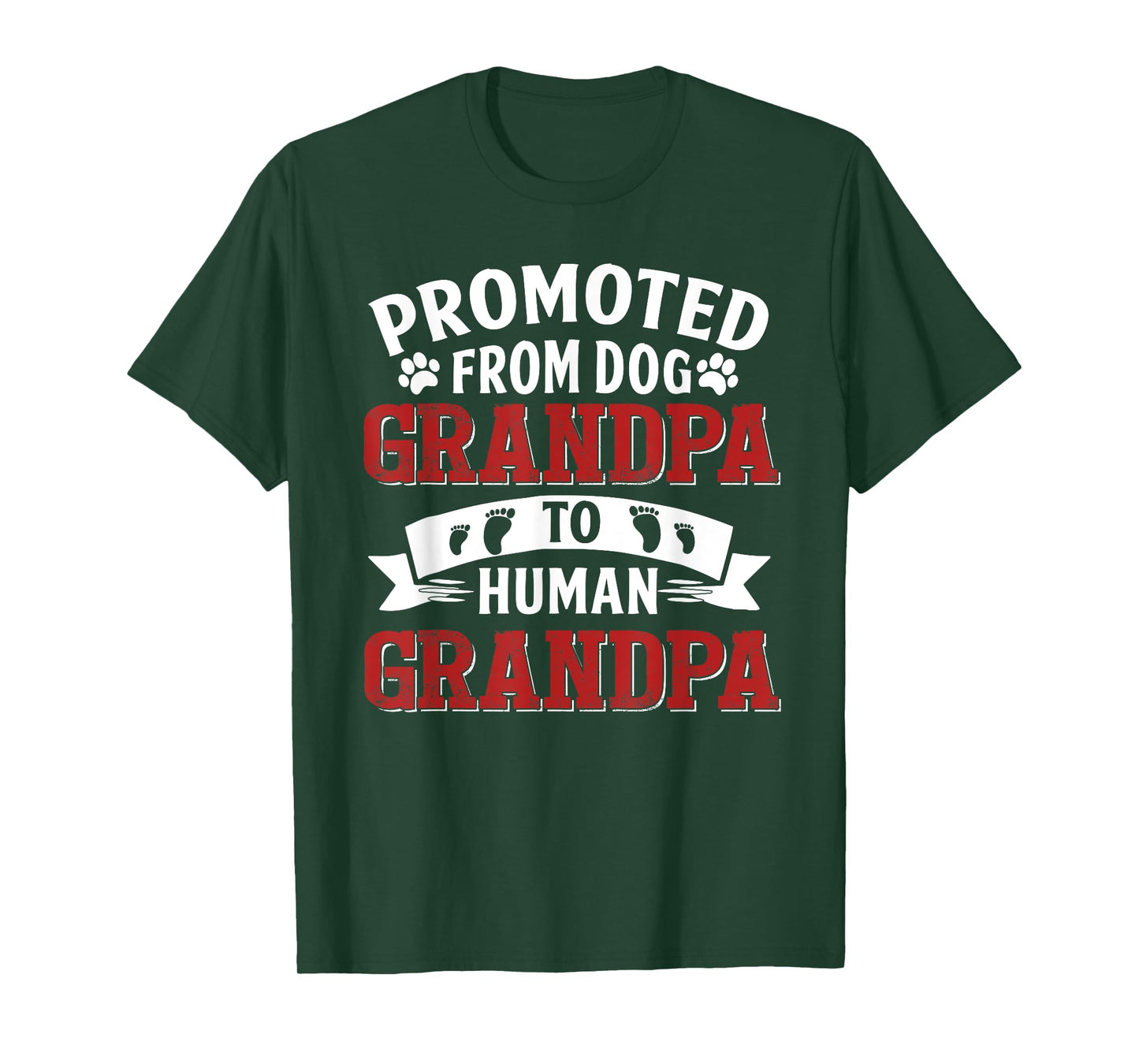 Promoted From Dog Grandpa To Human Grandpa T-Shirt