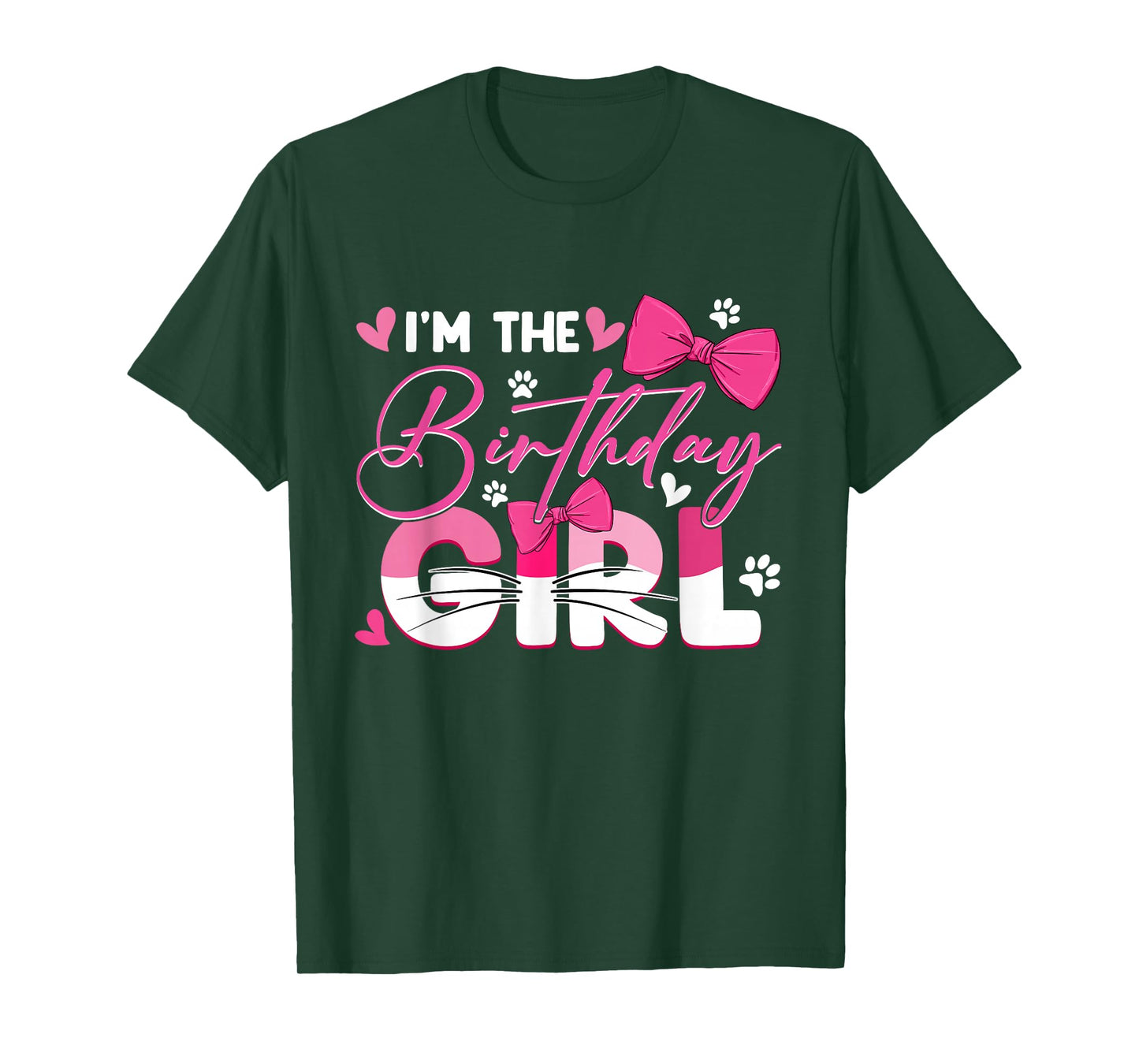 I'm The Birthday Girl Cat Kitty Family Matching Party T-Shirt