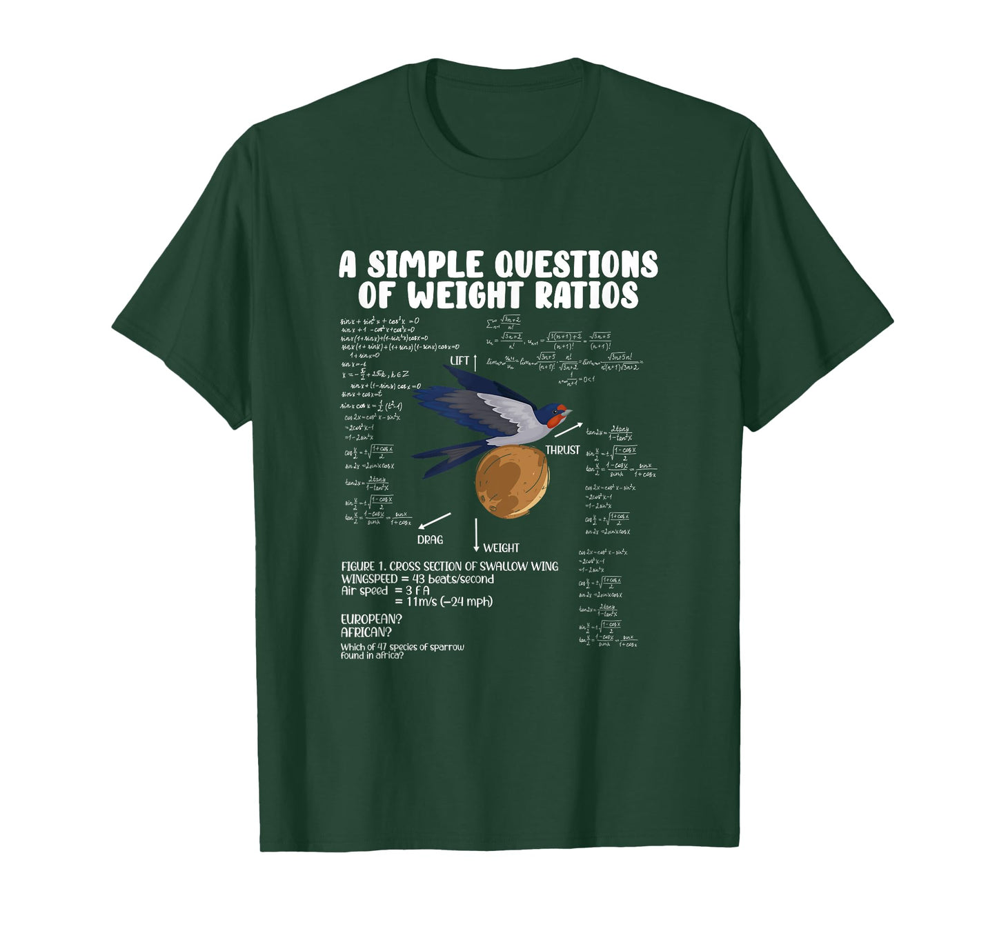 A Simple Question of Weight Ratios Math Teacher Men Women T-Shirt
