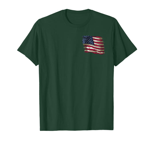 American Flag Front and Back T-Shirt
