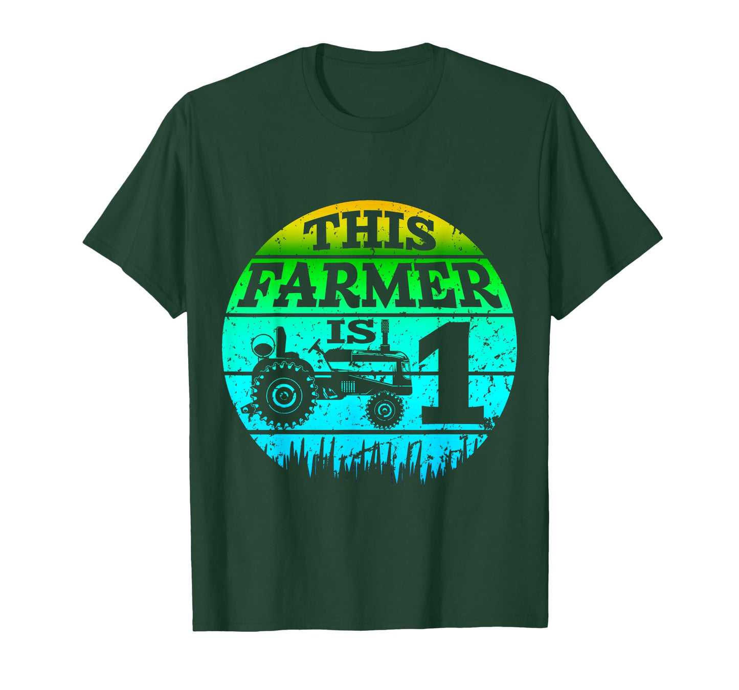 1st Birthday Farmer 1 Year Old Farm Truck Tractor Party T-Shirt