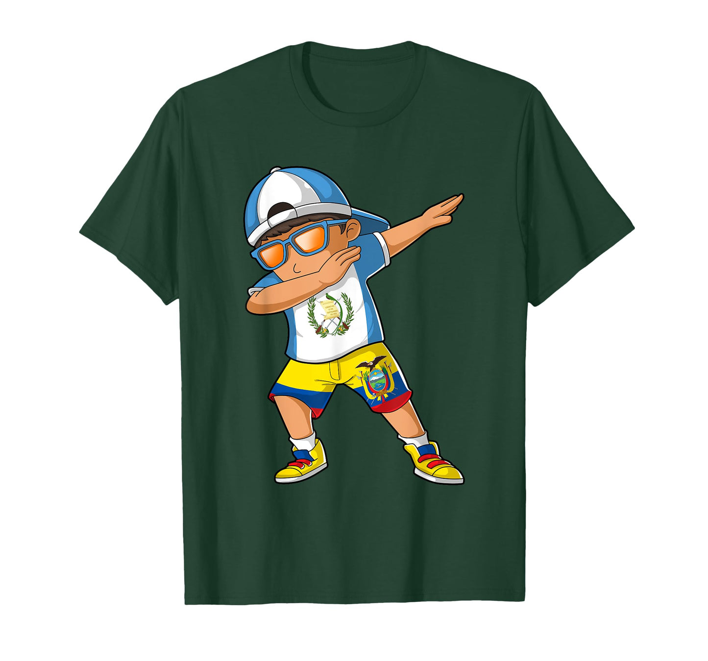 Half Guatemalan Half Ecuadorian Boy Guatemala Flag T-Shirt