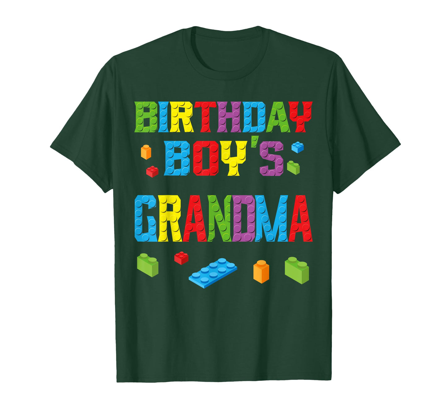 Master Builder Birthday Boy's Grandma Building Bricks Blocks T-Shirt