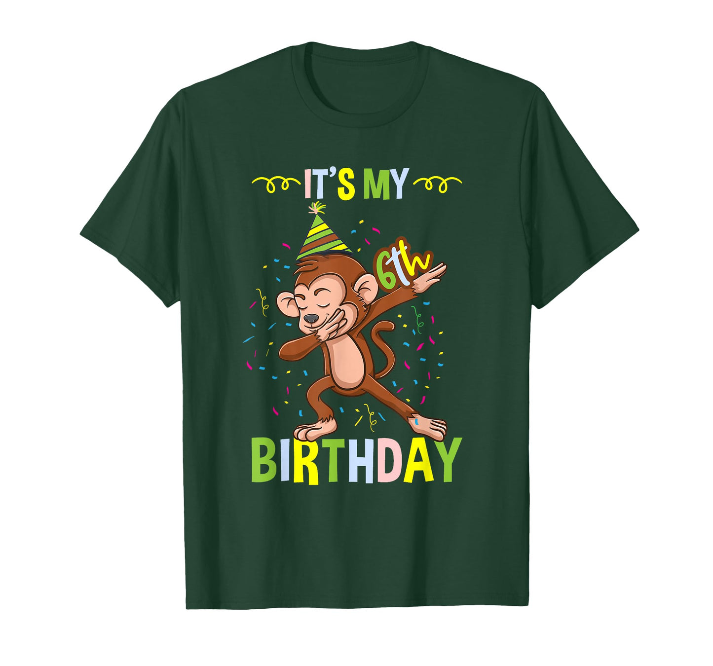 Its My 6th Birthday Monkey T-Shirt