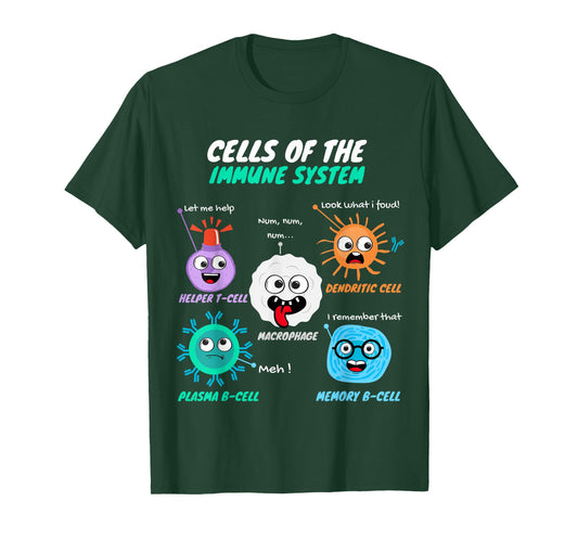 Cells Of the Immune System Funny Immunologists & Allergist T-Shirt