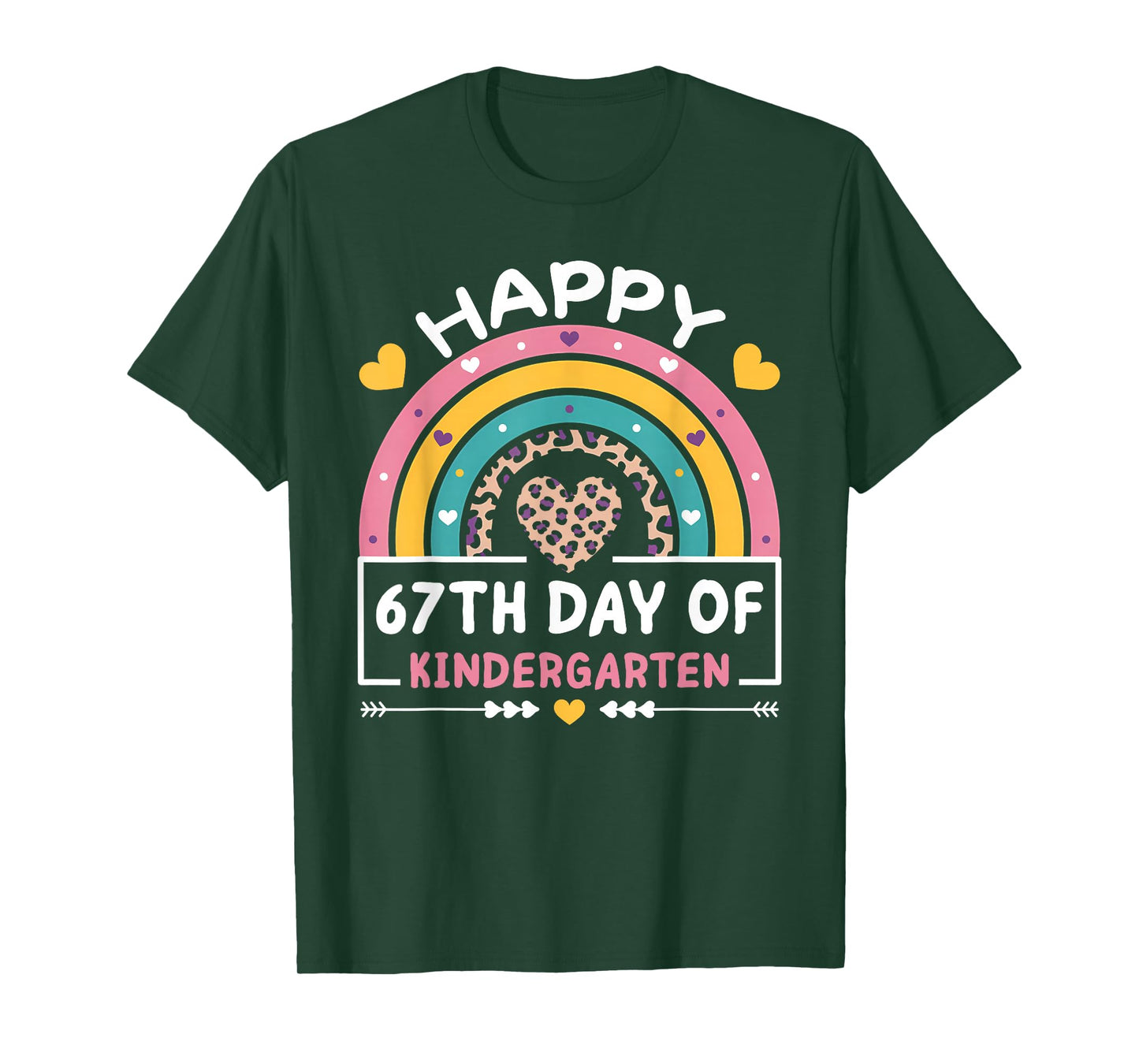 67 Days of School Happy 67th Day of Kindergarten Teacher T-Shirt