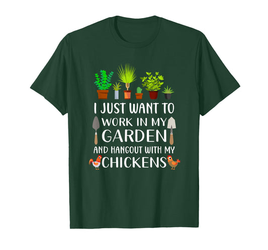 Chicken lover funny gardening shirt for men women, Gardener T-Shirt