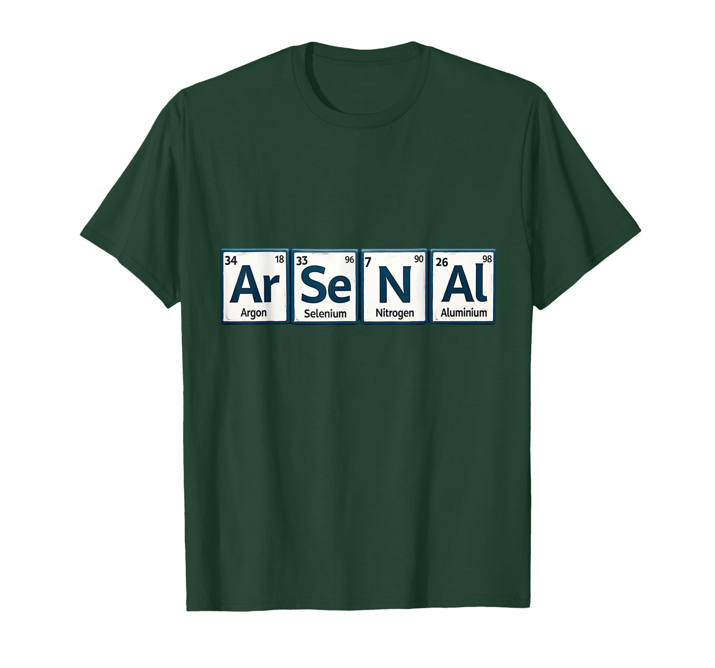 Arsenal (Ar-Se-N-Al) Periodic Table Elements T-Shirt