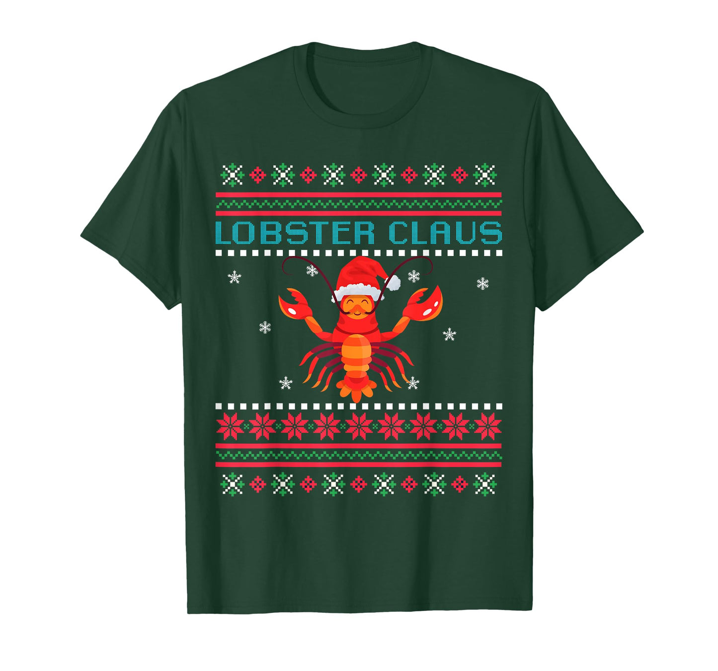 Lobster Claus Ugly Sweater For Lobster Lovers on Christmas T-Shirt