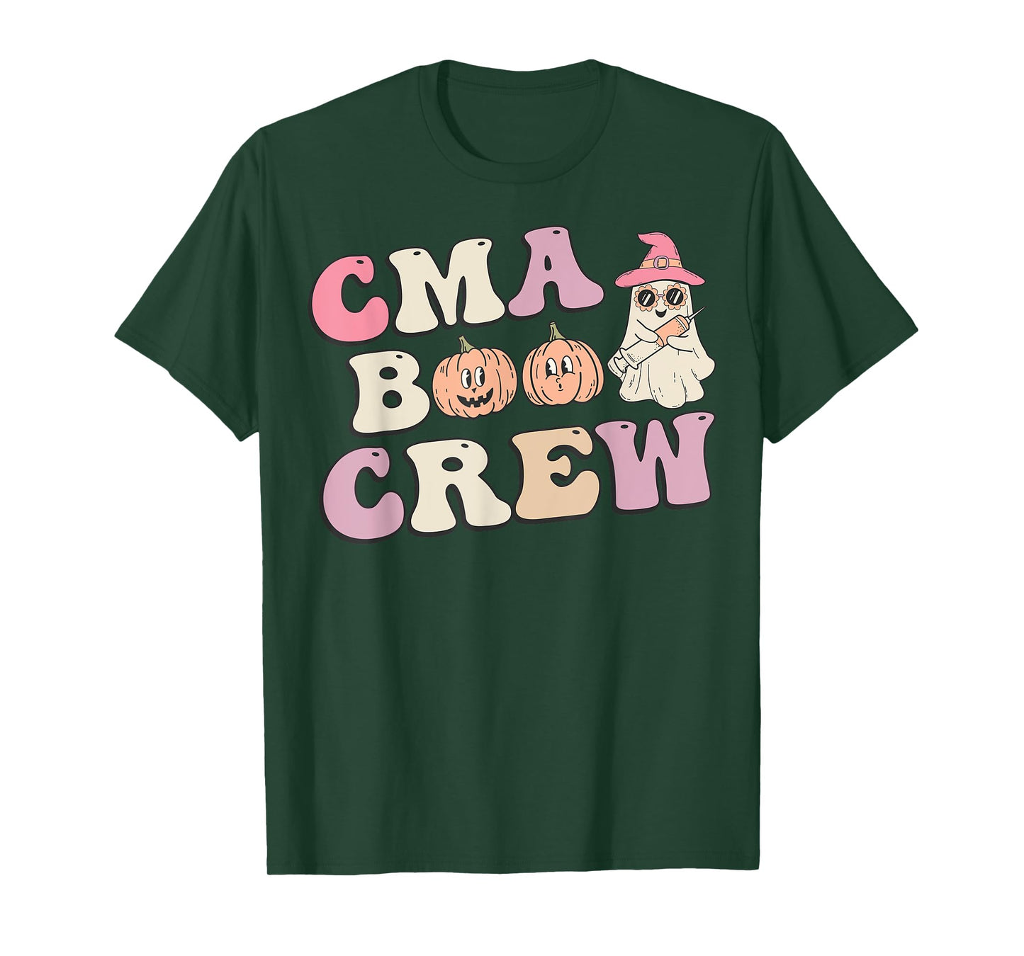 CMA Boo Crew Medical Assistant Halloween Ghost Costume Women T-Shirt