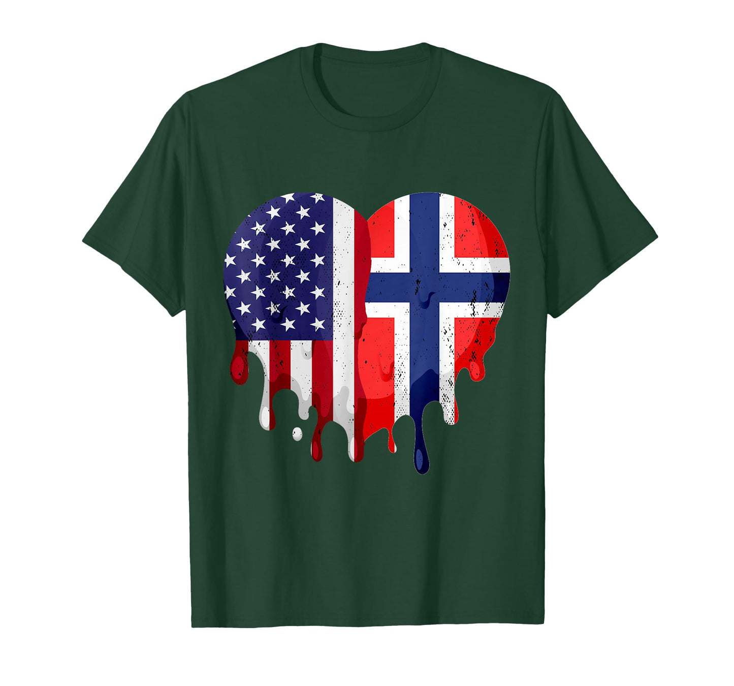 American Norwegian Heritage Month Norway Flag Heart T-Shirt
