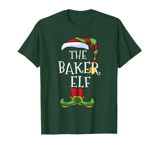 Baker Elf Family Matching Christmas Funny Baking T-Shirt