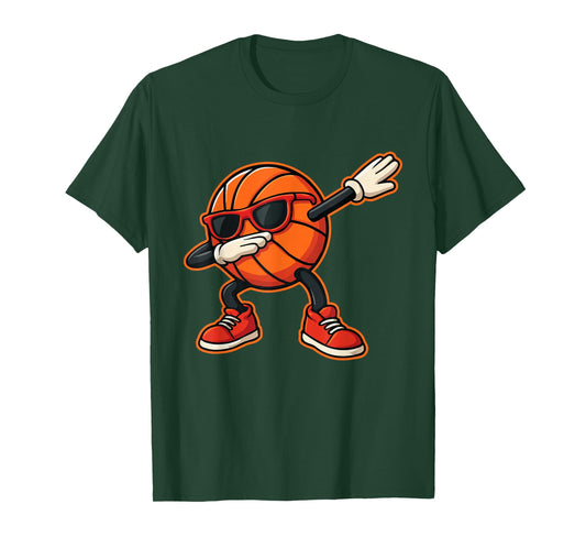 Funny Basketball Art for Men Dabbing Basketball Sunglasses T-Shirt