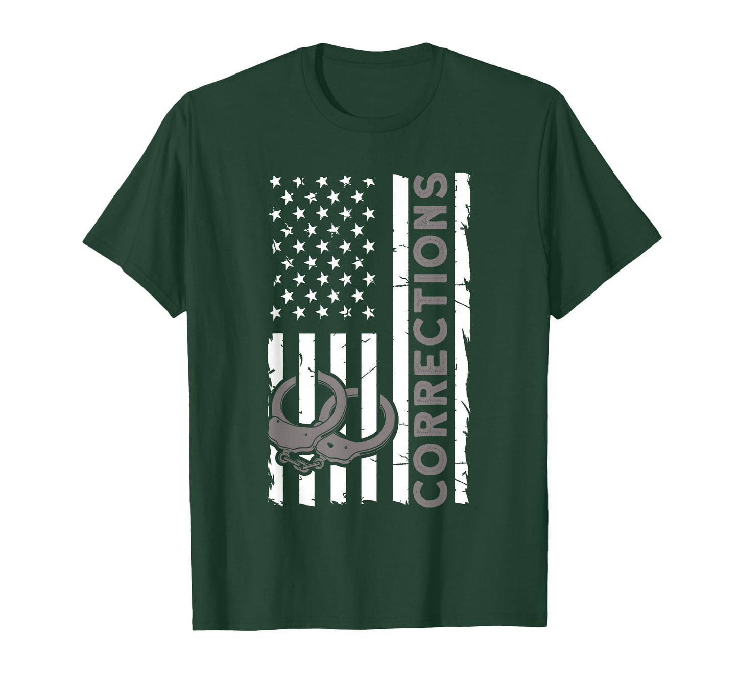Correctional Officer Corrections Thin Silver Line T-Shirt