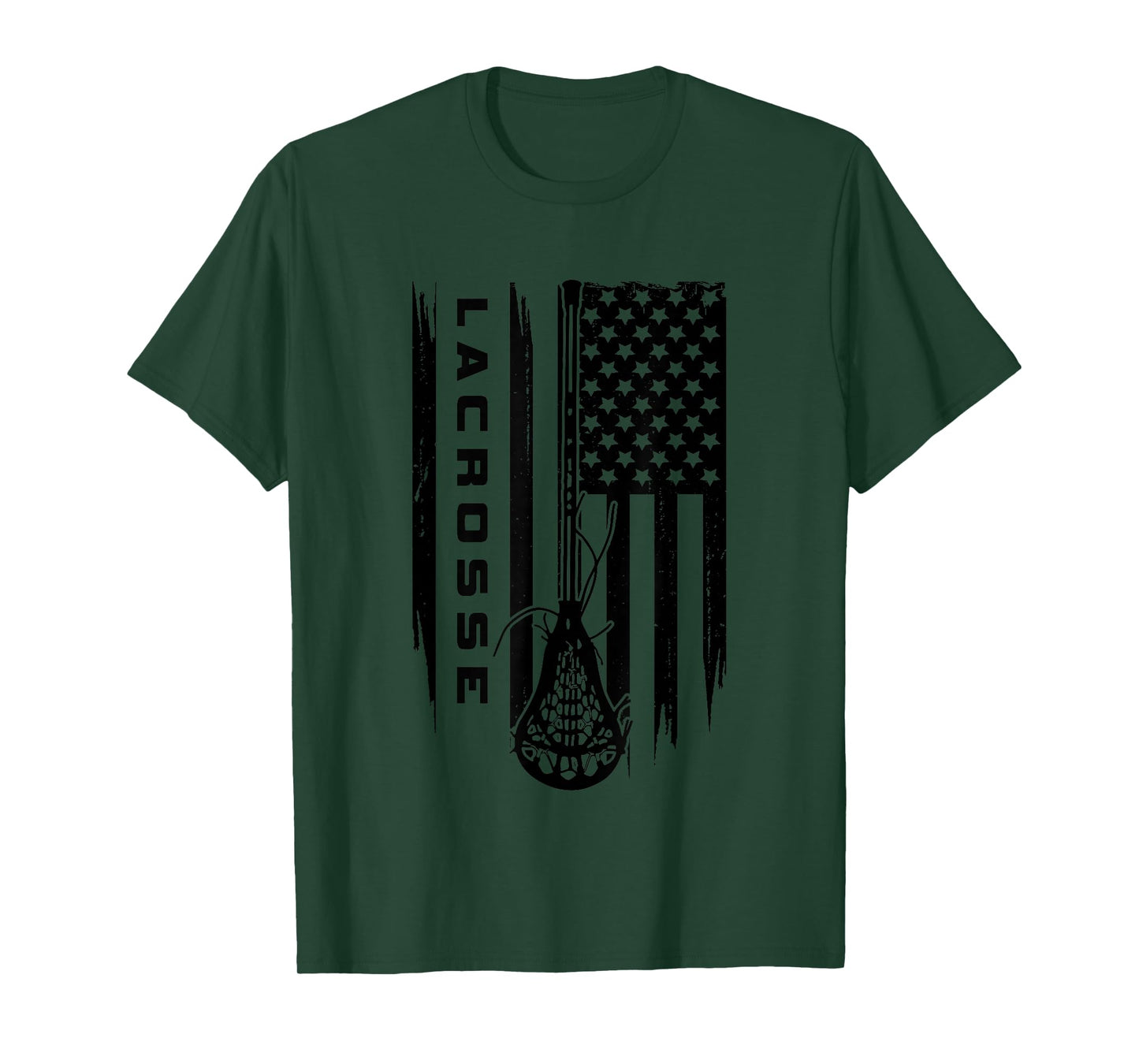 American Flag Lacrosse Apparel - Lacrosse T-Shirt Small