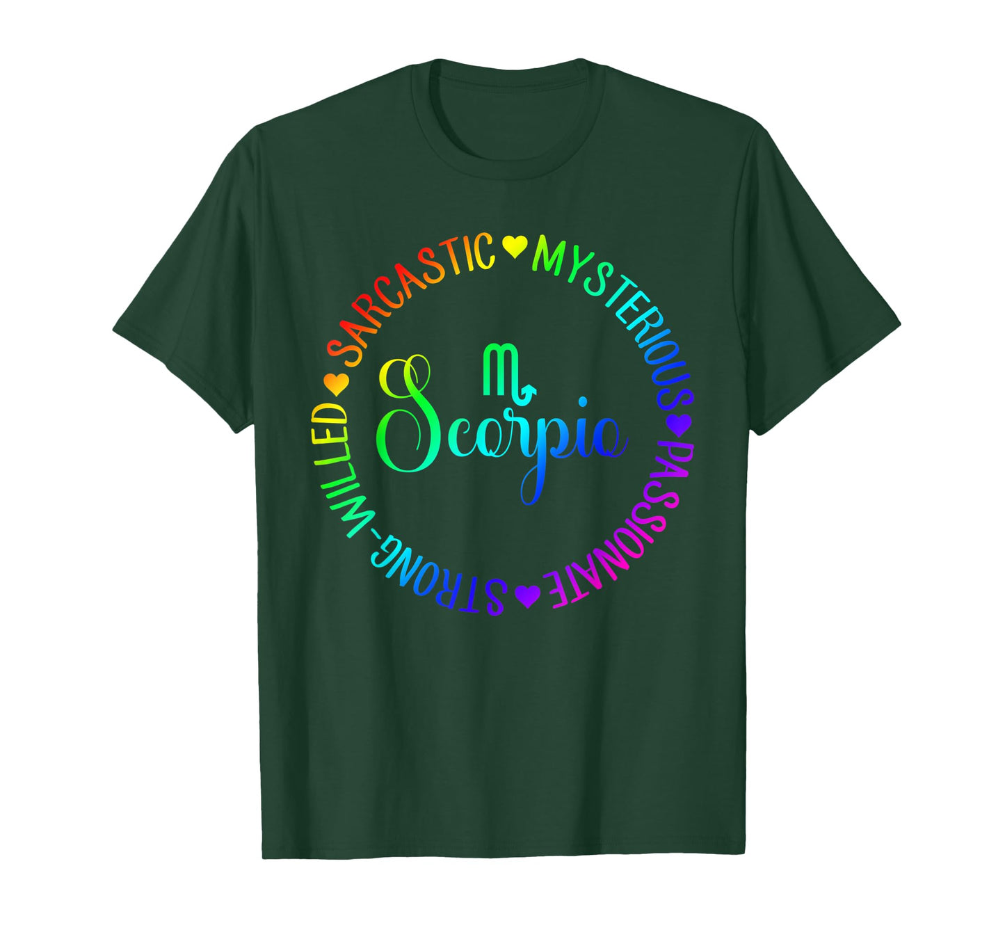 Rainbow Circle Personality Scorpio Zodiac T-Shirt