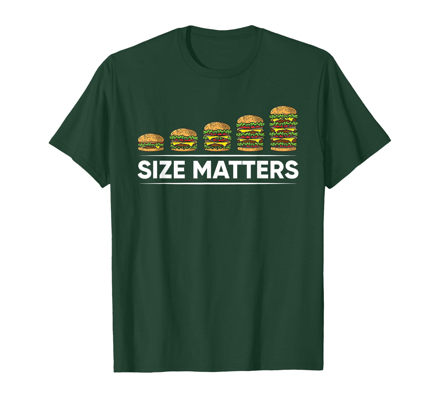Cool Hamburger Gift For Kids Men Women Funny Fast Food Size T-Shirt