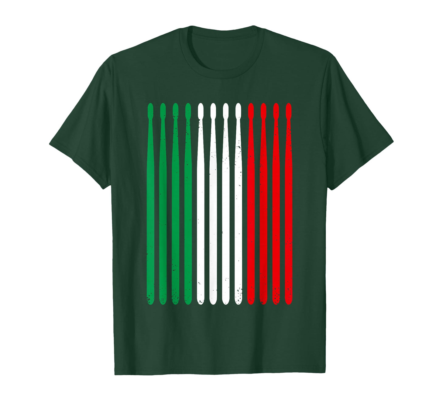 Italian Drummer Italy Flag Drumsticks Funny Italian Drummer T-Shirt