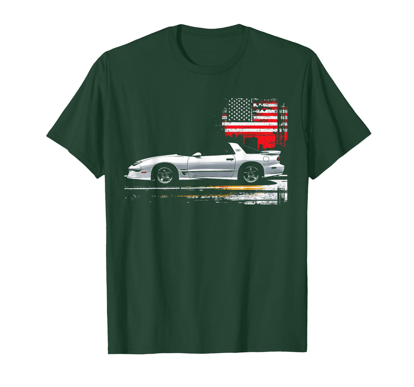 Patriotic Muscle Car 1998 Trans Am American Flag T-Shirt