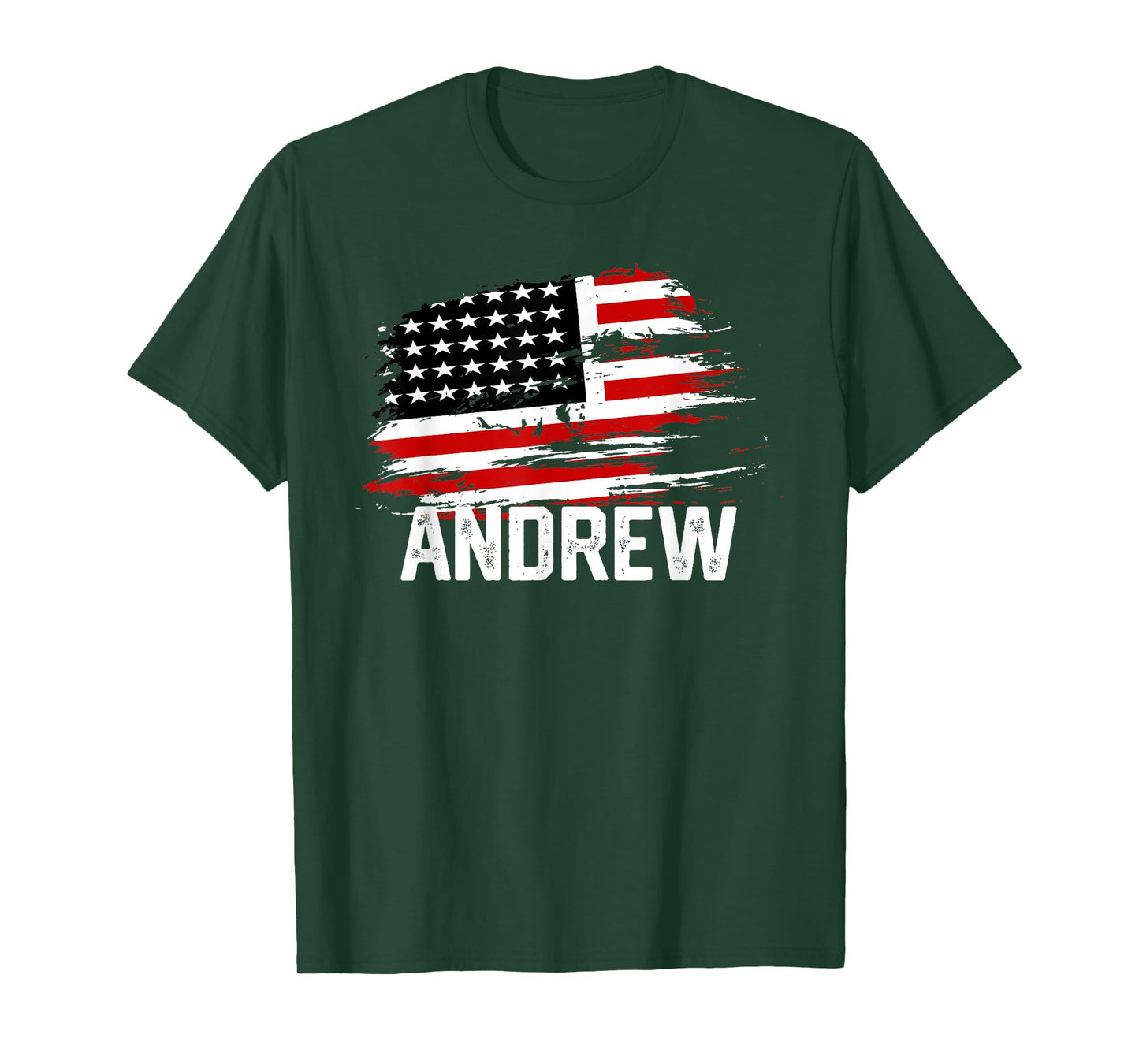 ANDREW USA Flag T-Shirt Personalized 4th of July ANDREW T-Shirt