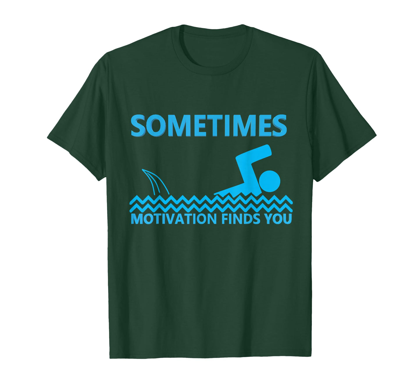 Sometimes Motivation Finds You Shark Sarcastic Humor Saying T-Shirt