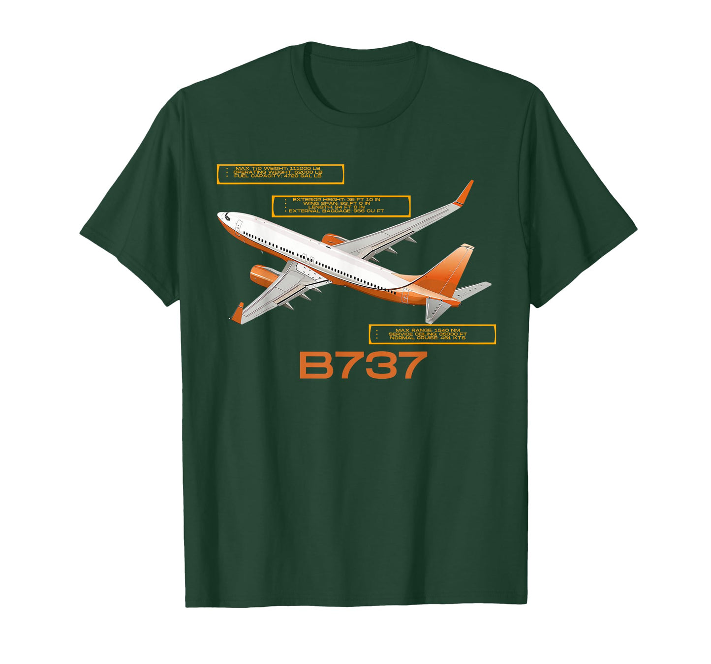 B737 Jet Airplane! Aviation Airplane T-Shirt