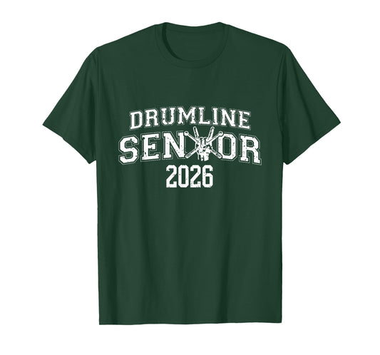 Drumline Senior 2026 Grunge Style Band Gift T-Shirt