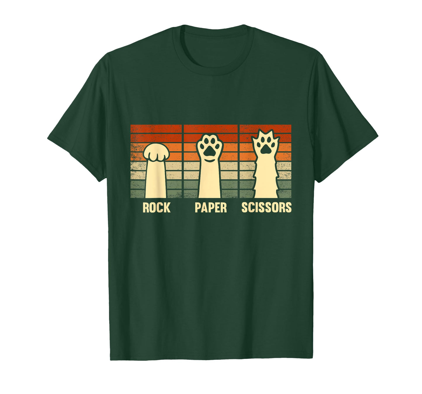 Rock Paper Scissors Hand Game Cute Paw Funny Cat Kids T-Shirt