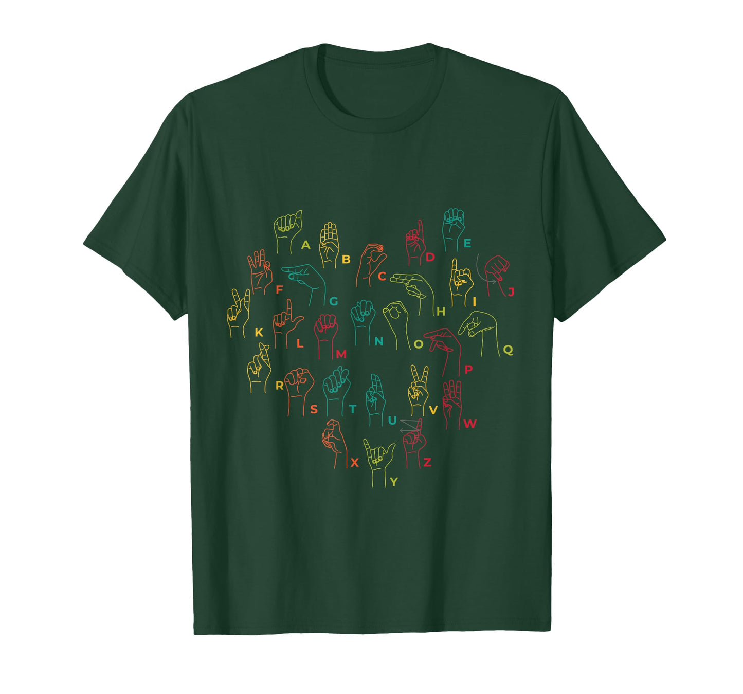 ASL ILY Heart Sign Language Interpreter Deaf ASL Teacher T-Shirt