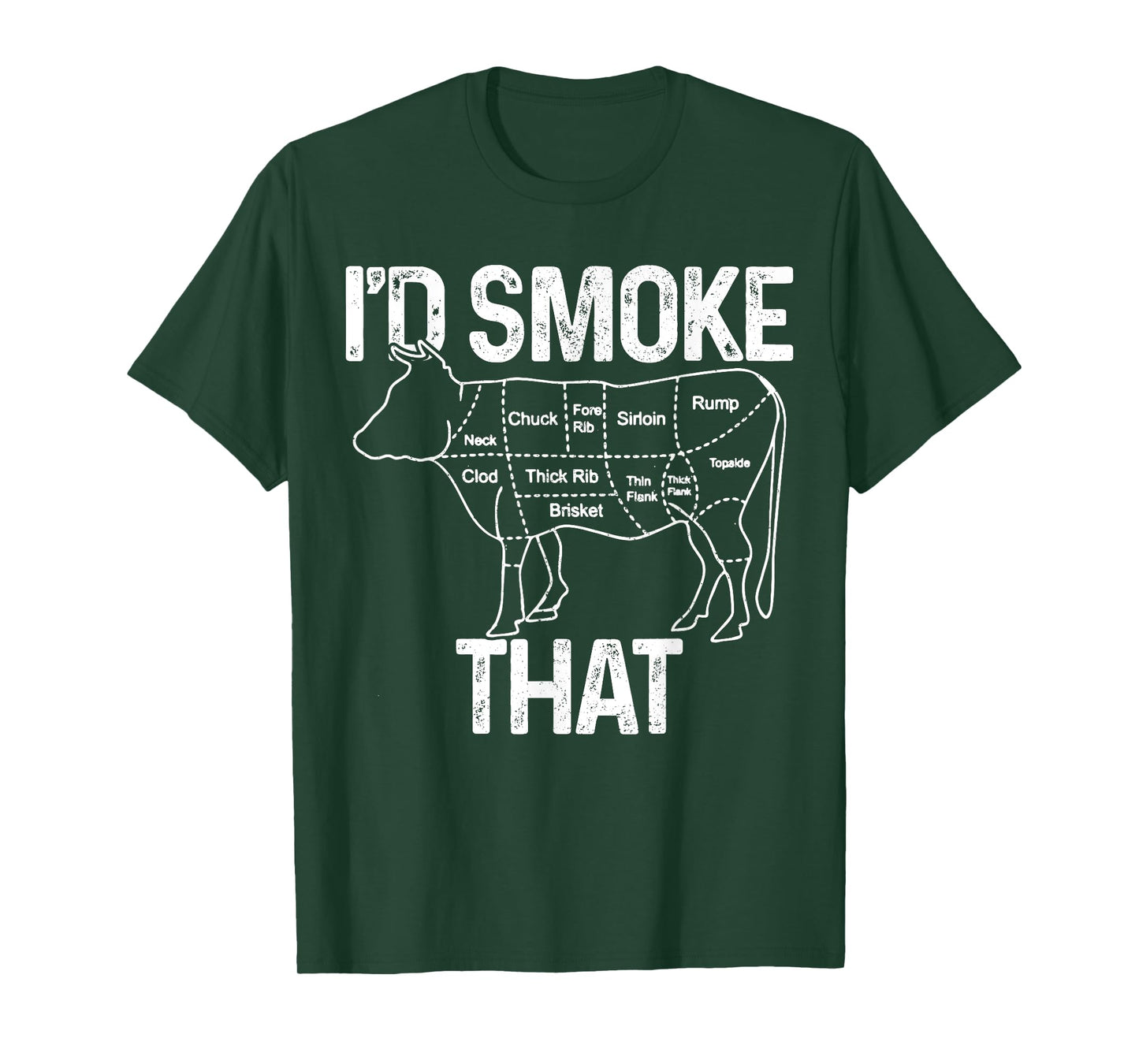Chef Butcher Cook BBQ I'd Smoke That Cow Beef Funny Gift T-Shirt