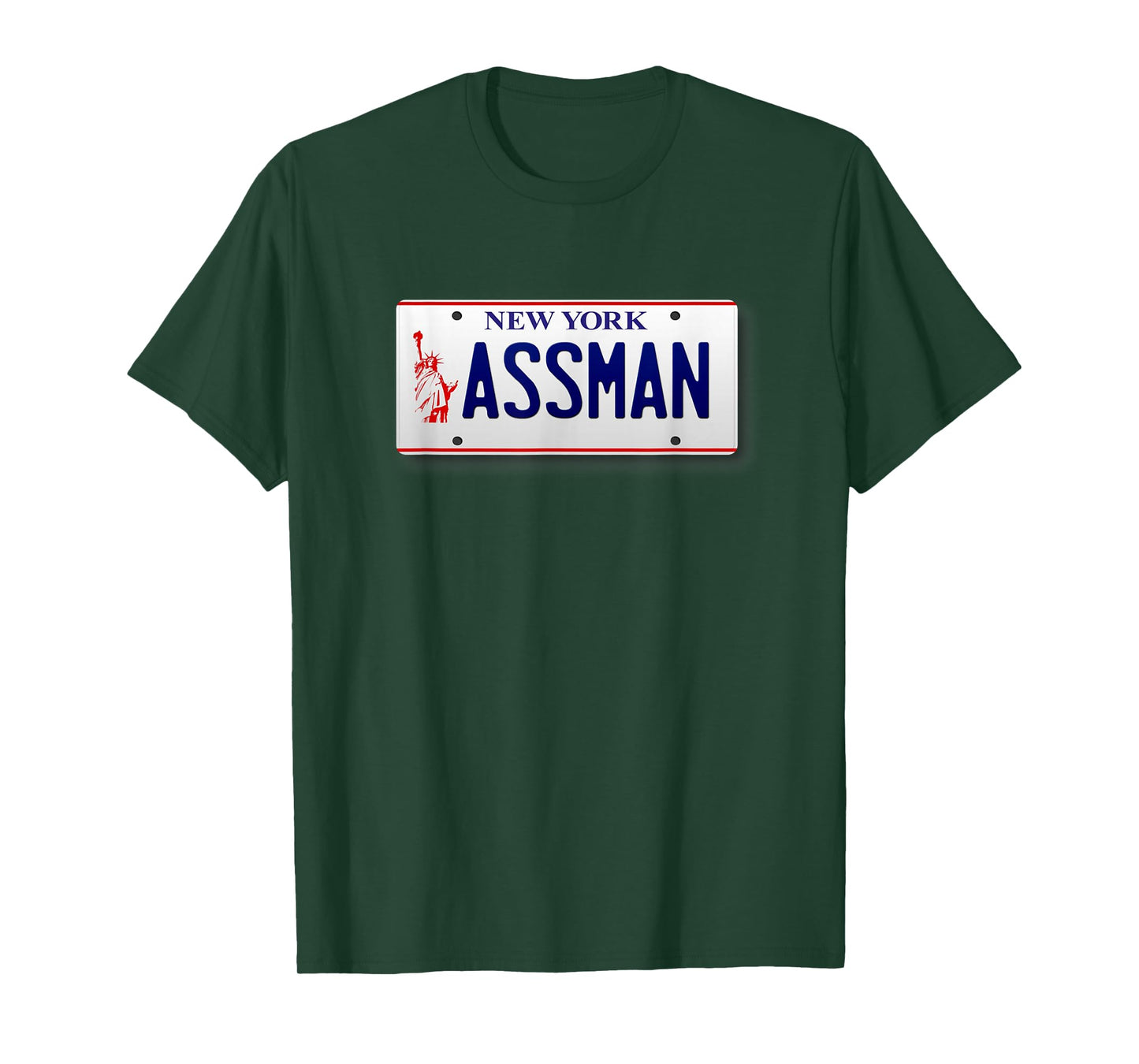 Assman New York License Plate Funny T-Shirt