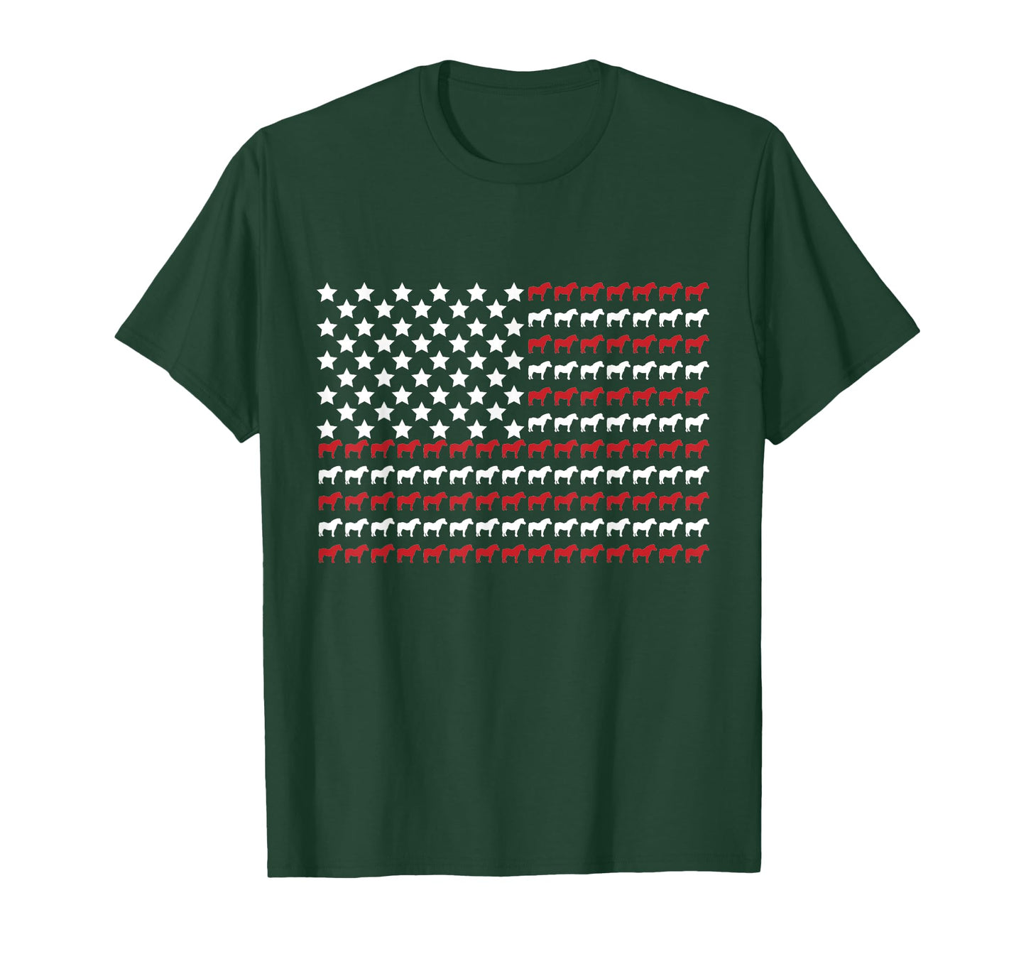 Pony 4th of July Paw Print American Flag T-Shirt