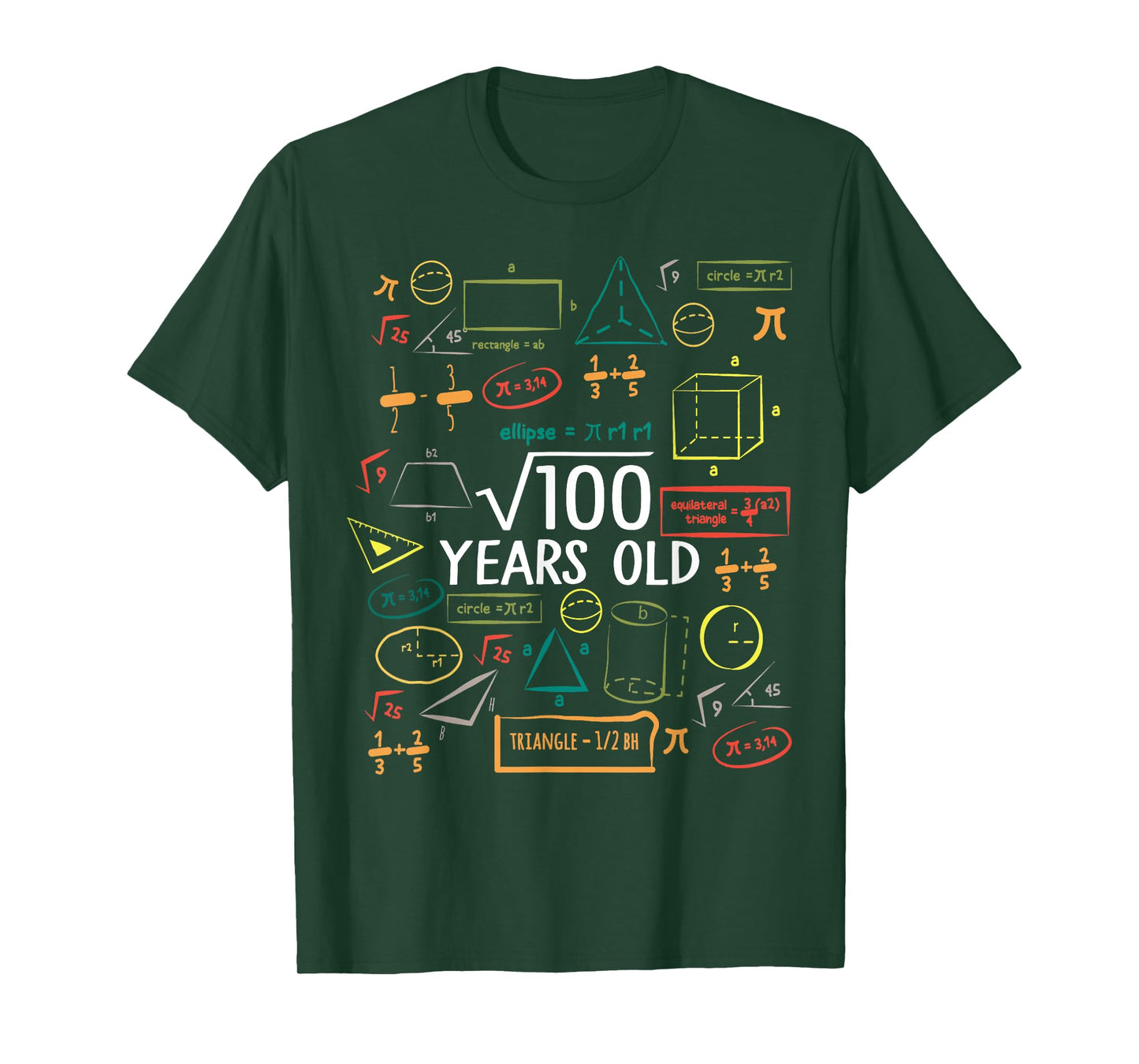 10 Years Old Square Root Math 10th Birthday Boy Girl Kids T-Shirt