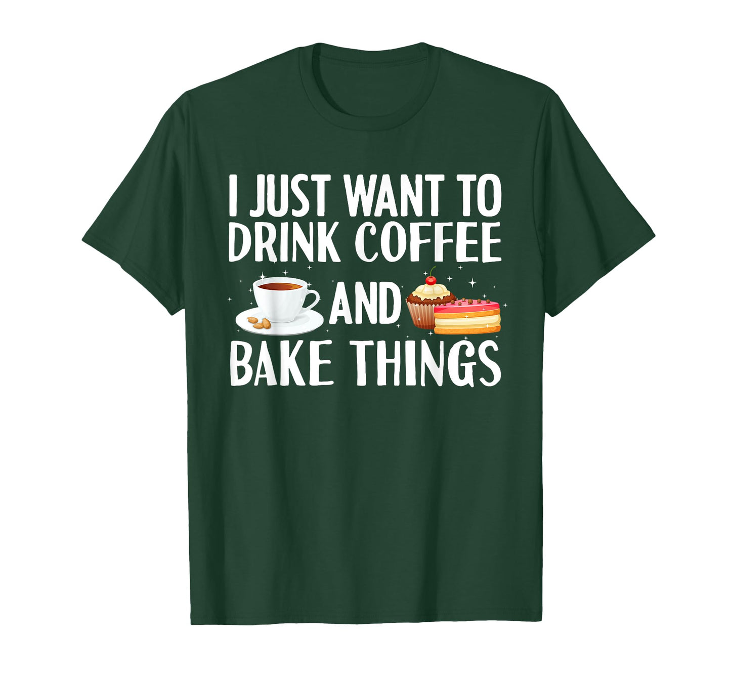 Cool Baker For Men Women Cupcake Baking Bakers Coffee Lovers T-Shirt