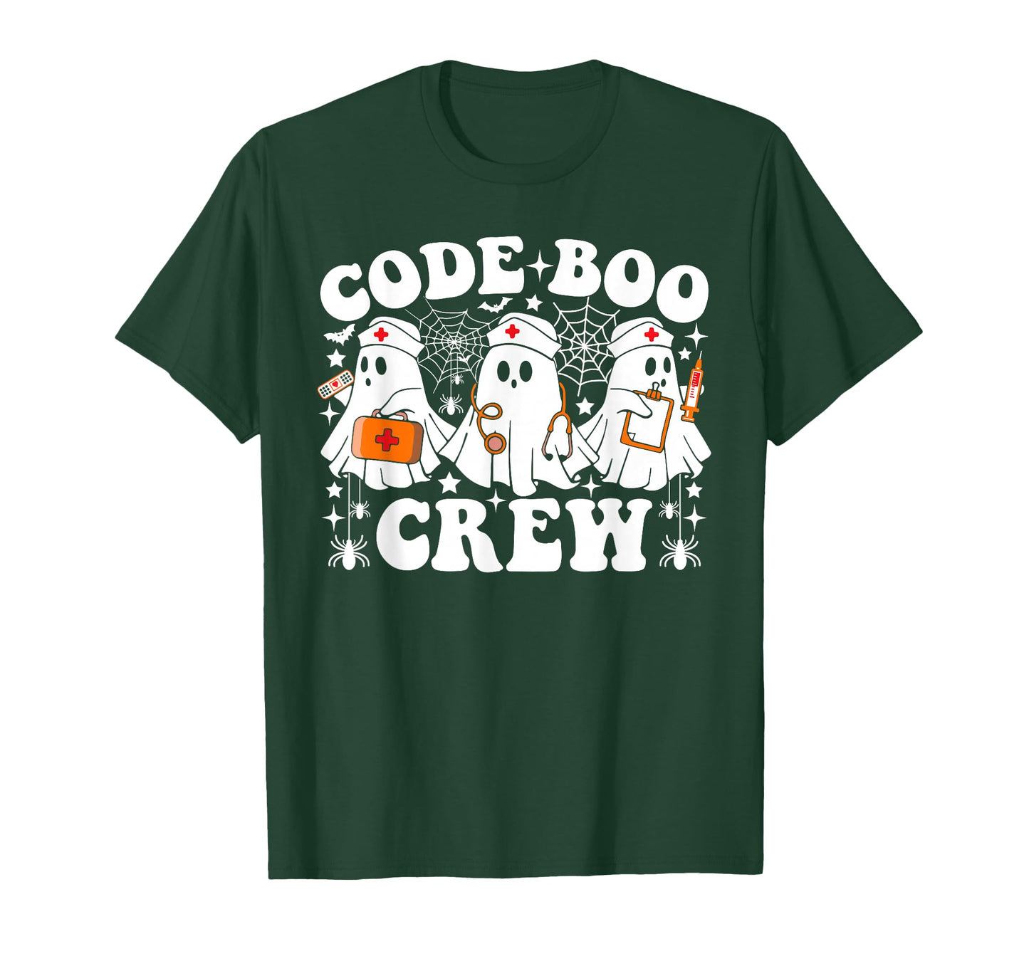 Code Boo Crew Nurse Funny Ghost Halloween Nurse T-Shirt