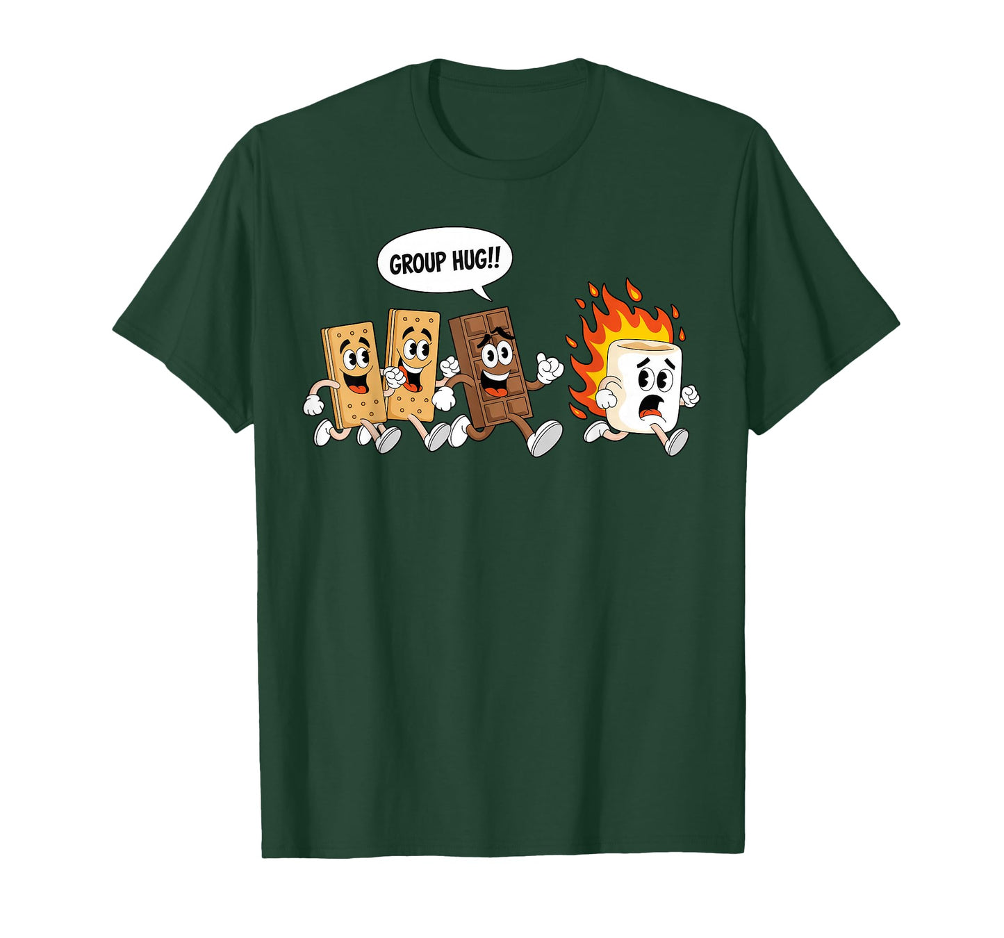 Group Hug Marshmallow Campfire Smores Funny Camping T-Shirt