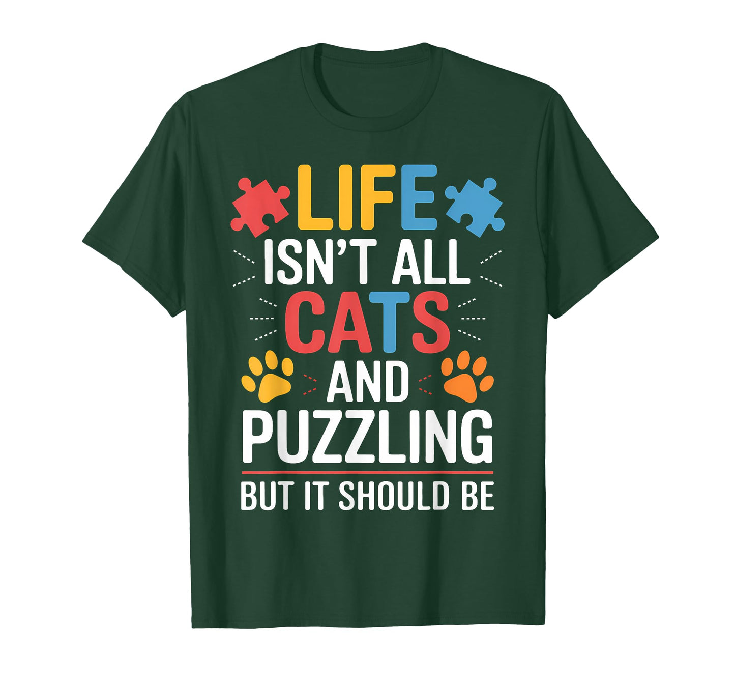 Puzzler Puzzles Cats Funny Jigsaw Puzzle T-Shirt