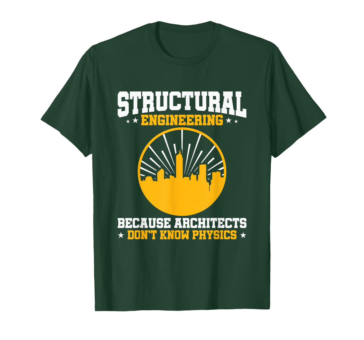 Structural Engineer Shirts and Gifts Men's Black Cotton 65% Polyester 35% Classic Fit Short Sleeve Crew Neck T-Shirt Small Funny Physics Graduation T-Shirt