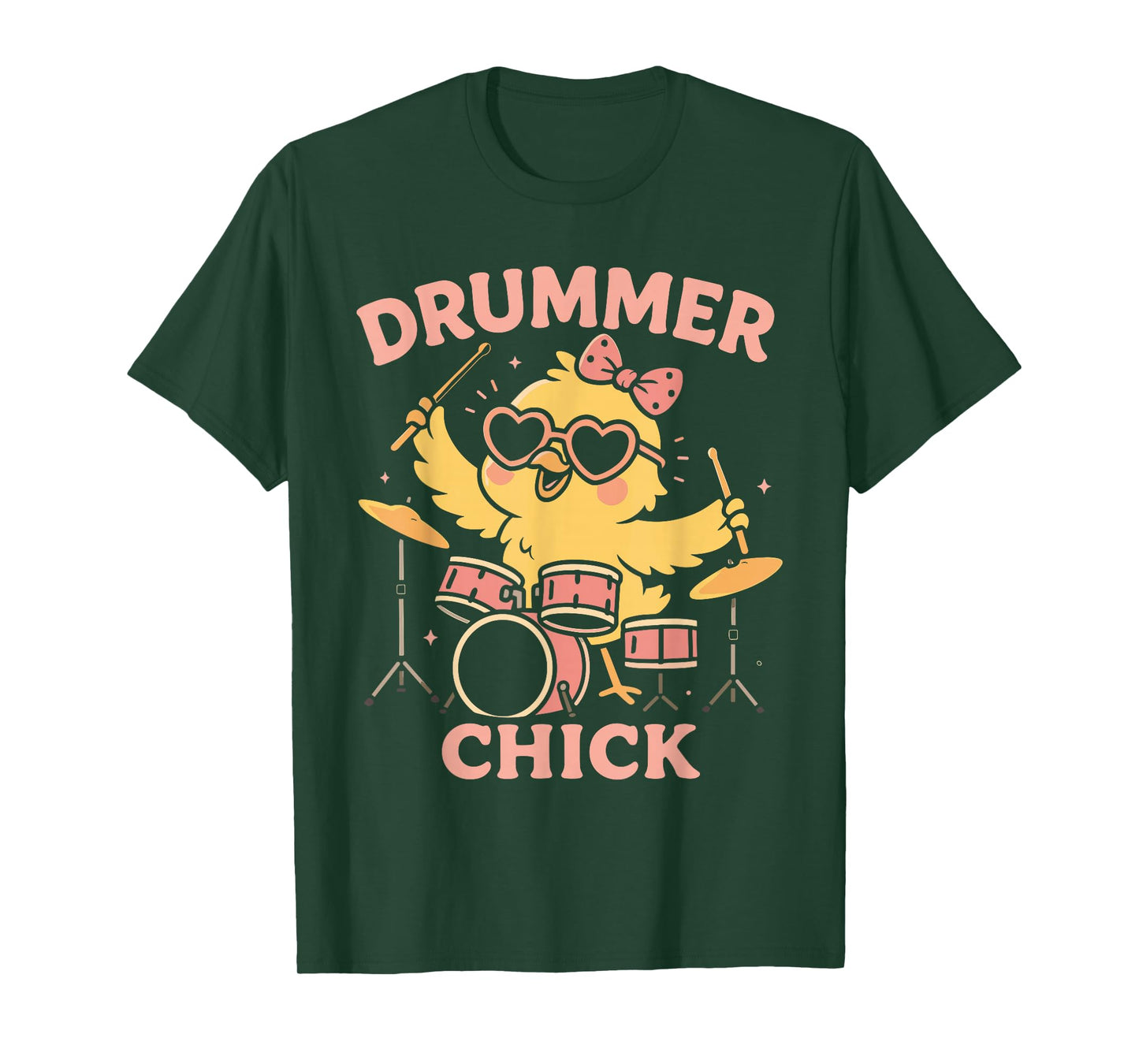 Drummer Chick Funny Drumming For Girls Women T-Shirt