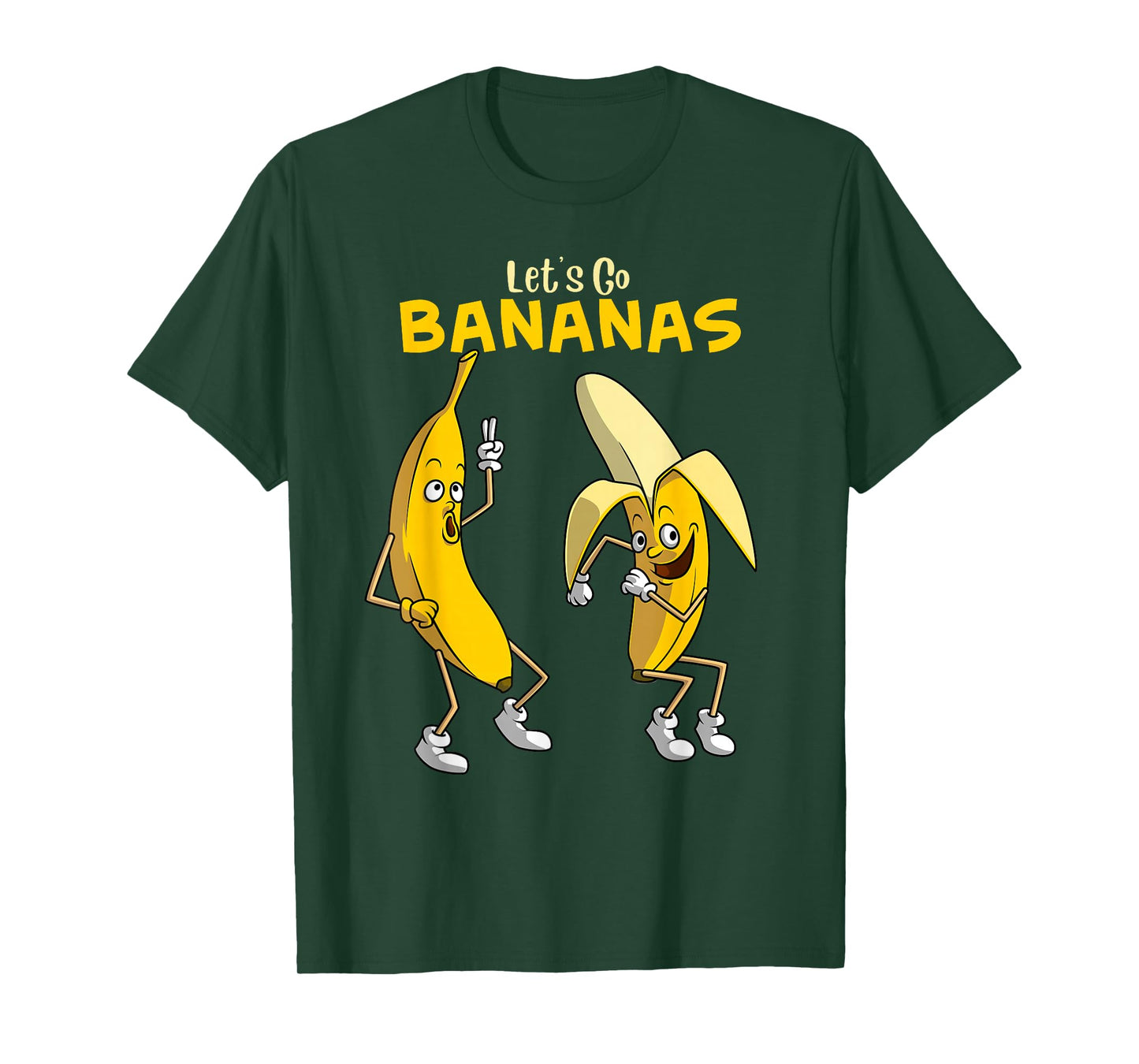 Funny Let's Go Bananas Gift Kids Boys Girls Cute Fruit Dance T-Shirt Small