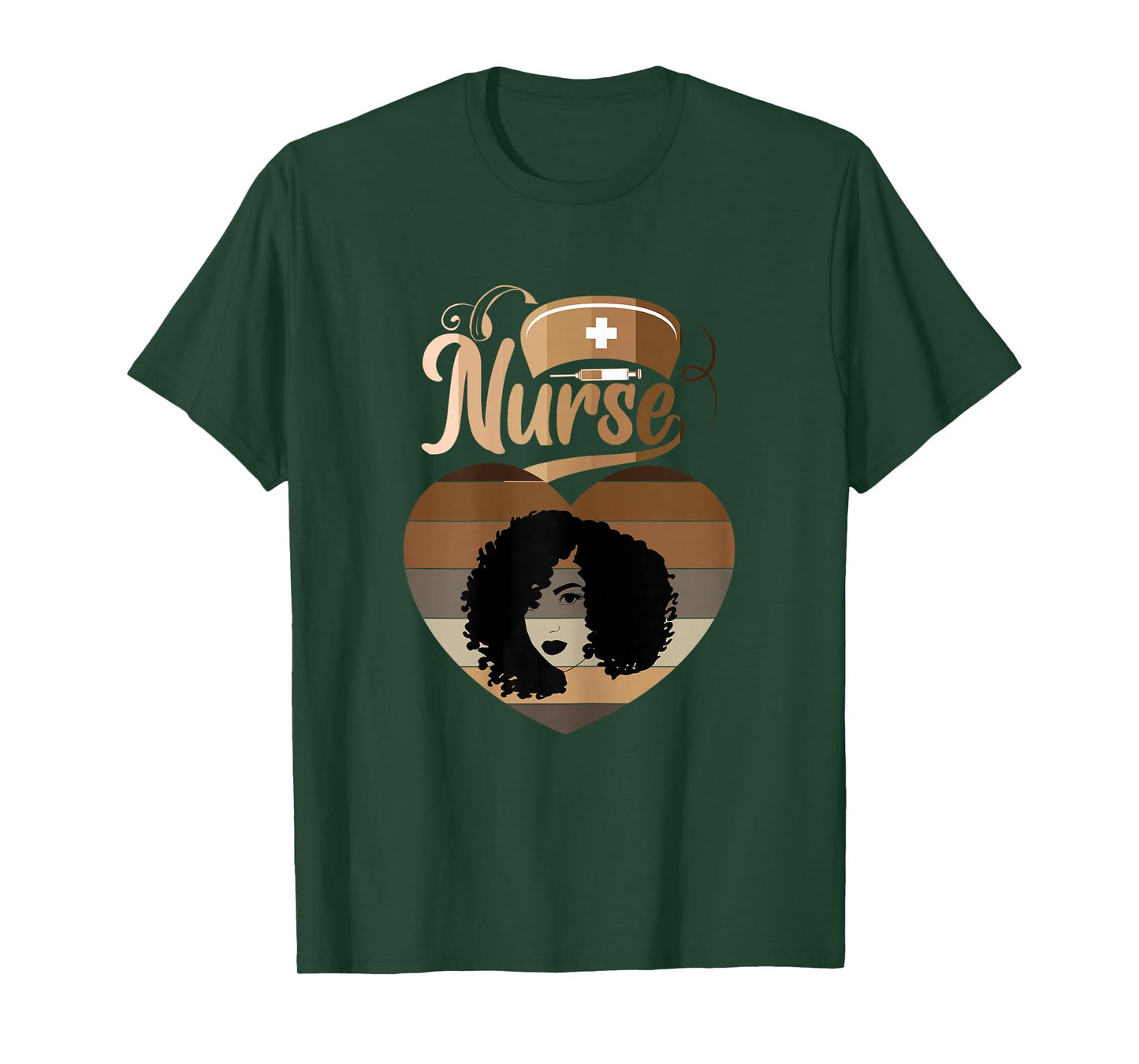 Afro Black Nurse Melanin African American Funny Nurse T-Shirt