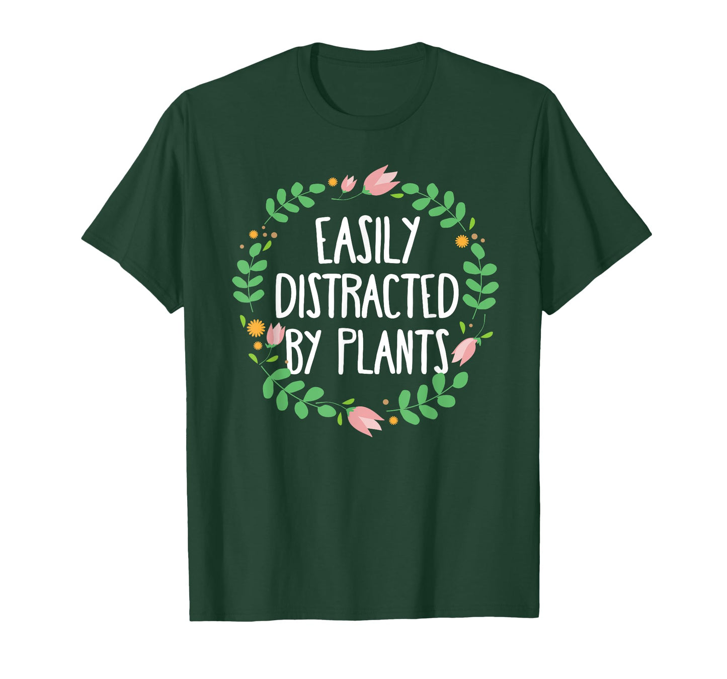 Cute Easily Distracted By Plants Gardening Gift T-Shirt