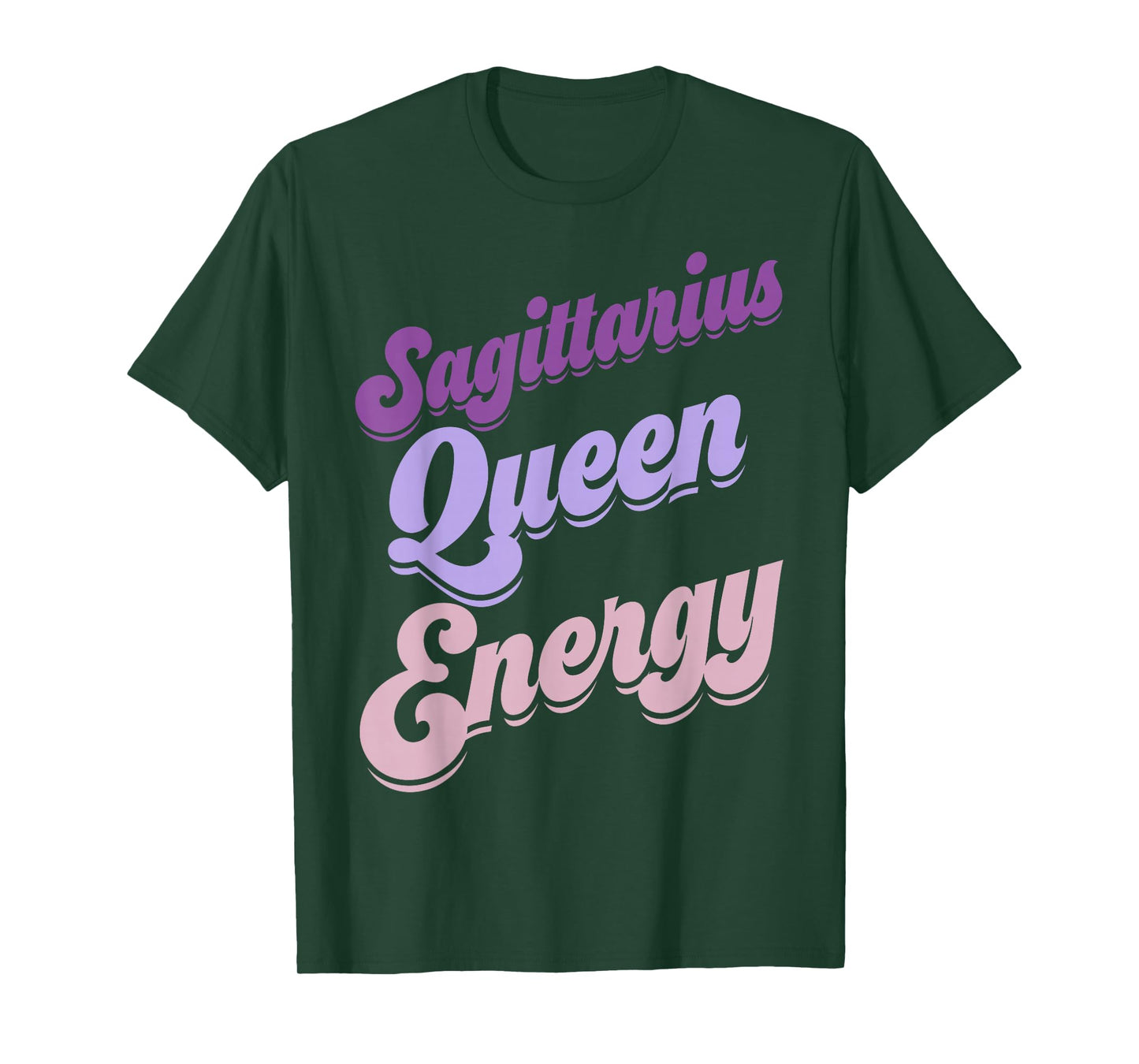 Sagittarius Queen Vibes Zodiac Sign Big Energy Women Purple T-Shirt