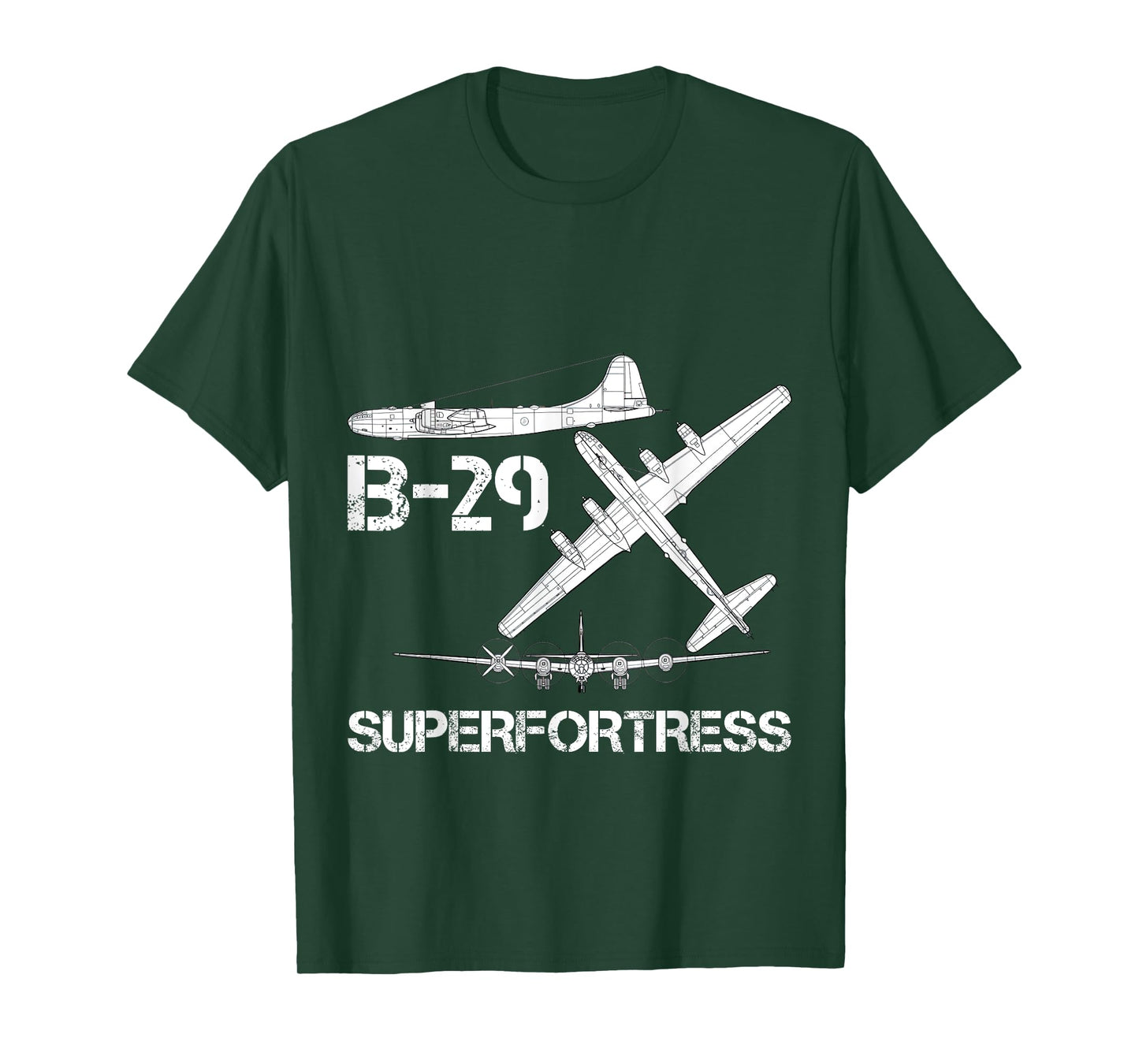 B-29 Superfortress WW2 Heavy Bomber Aircraft Blueprint T-Shirt
