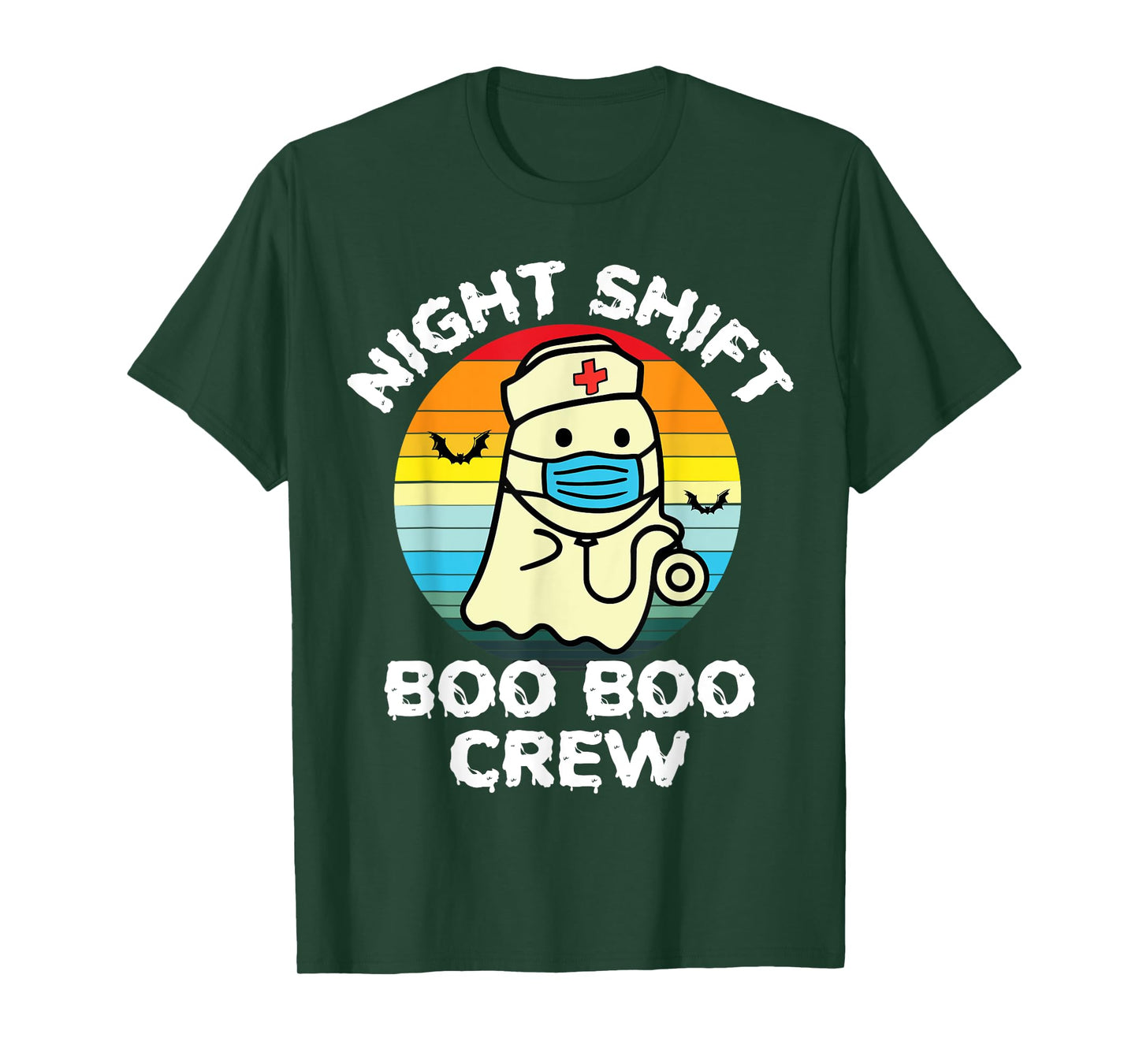2023 Night Shift Boo Boo Crew Nurse Halloween For Nurses RN T-Shirt