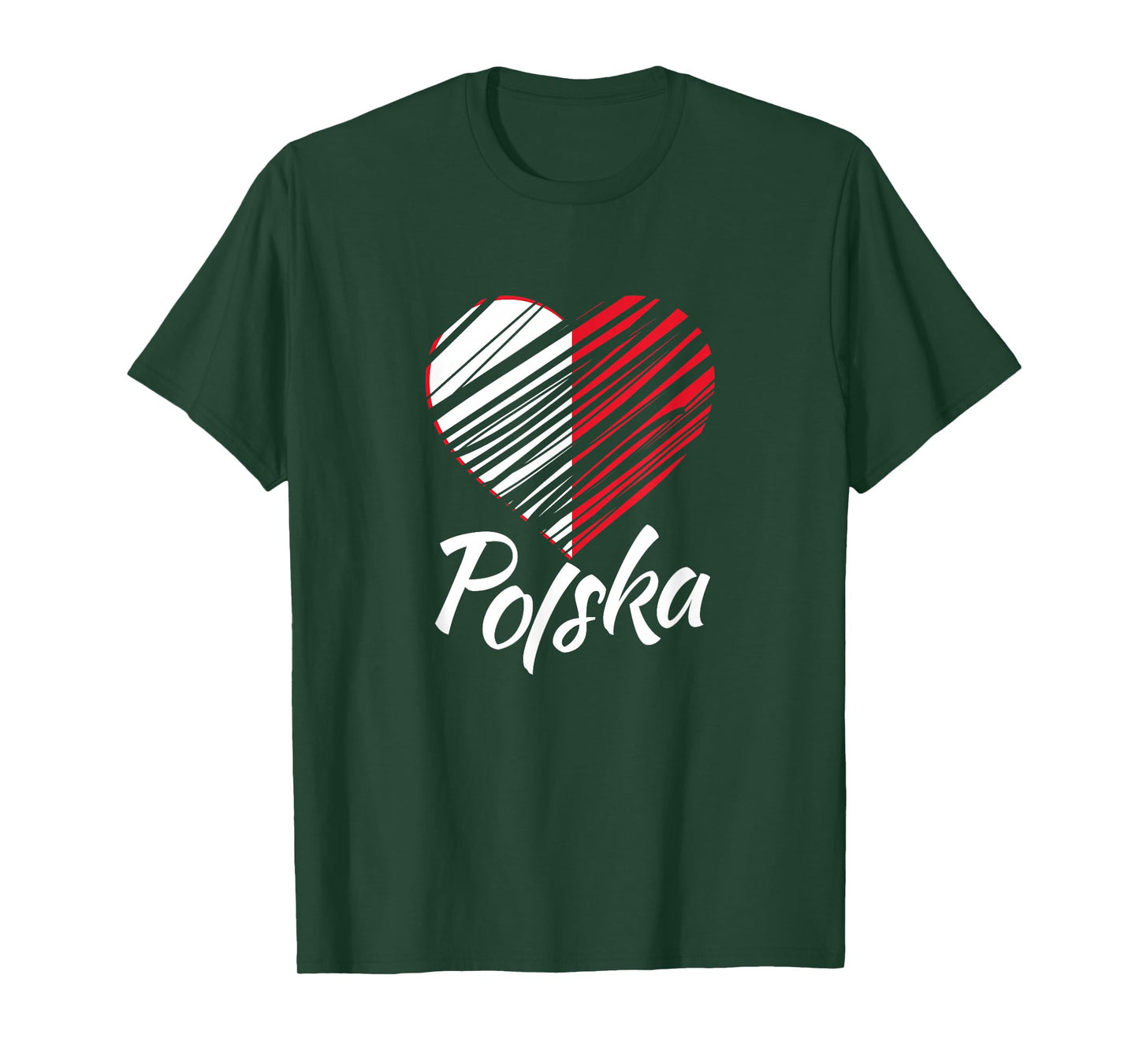 Polish American Heart T-Shirt Poland Polska Shirt T-Shirt