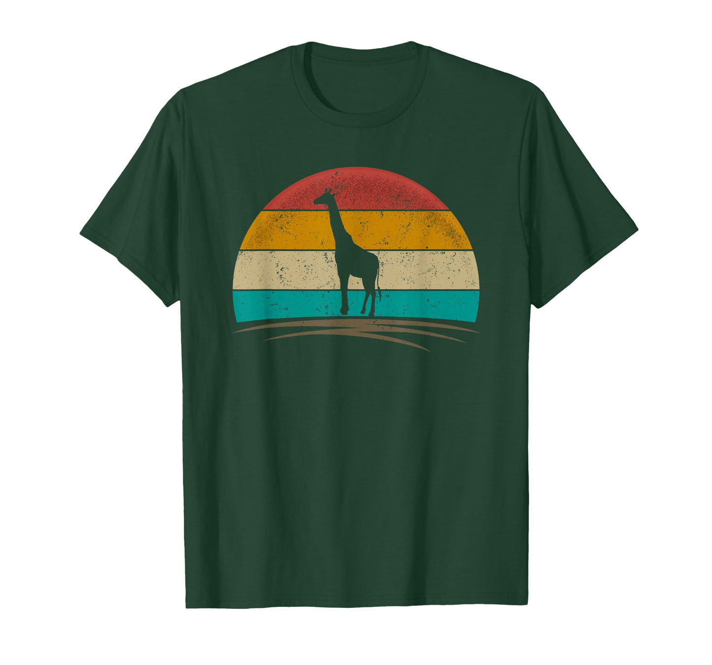 Vintage Giraffe Retro Distressed Giraffe Safari Men Women T-Shirt