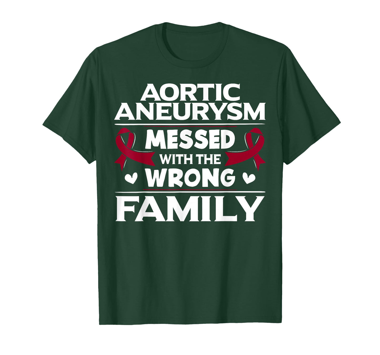 Aortic Aneurysm Gift Burgundy Awareness Ribbon T-Shirt